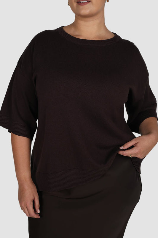 CALDER KNIT TOP ESPRESSO - Fayt The Label