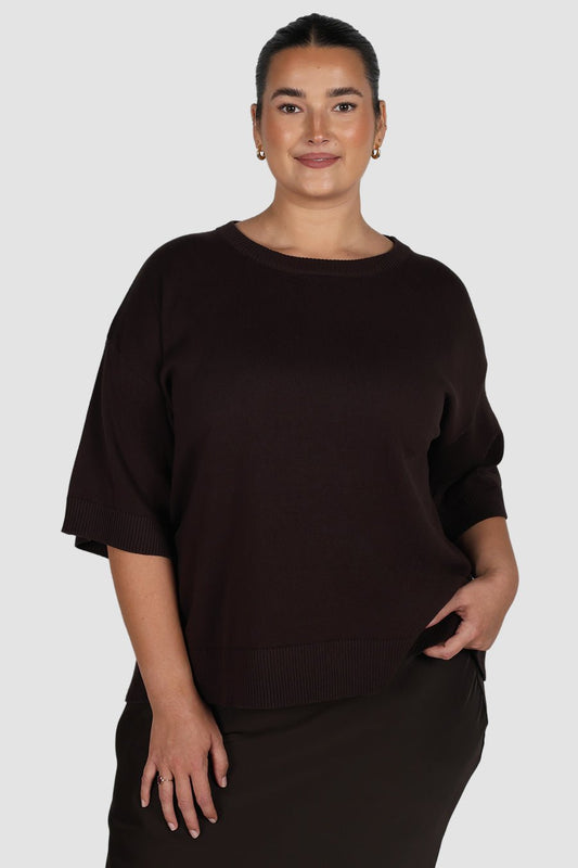 CALDER KNIT TOP ESPRESSO - Fayt The Label