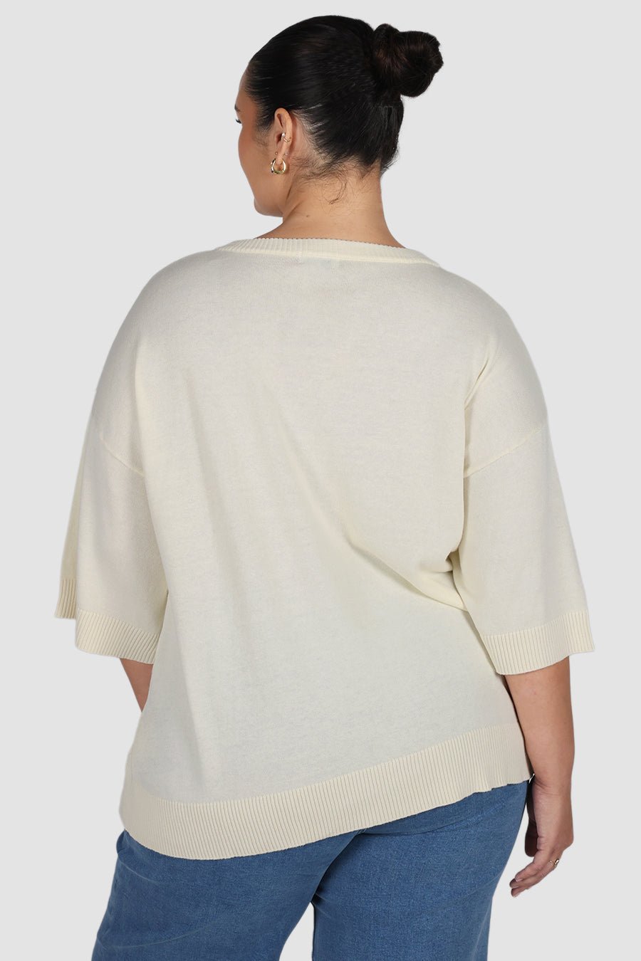 CALDER KNIT TOP MILK - Fayt The Label