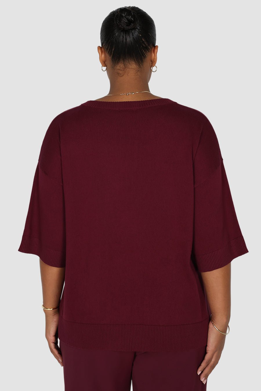 CALDER KNIT TOP WINE - Fayt The Label