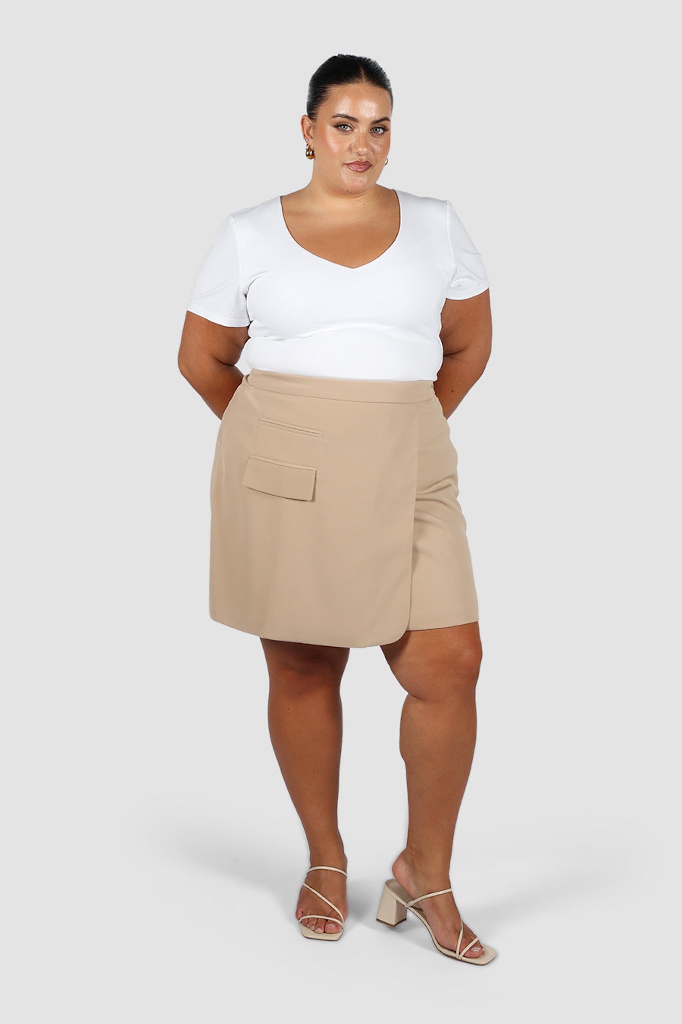 CALIE SKIRT COFFEE - Fayt The Label