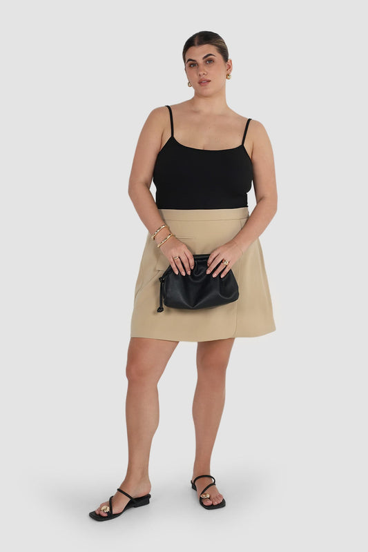 CALIE SKIRT COFFEE - Fayt The Label