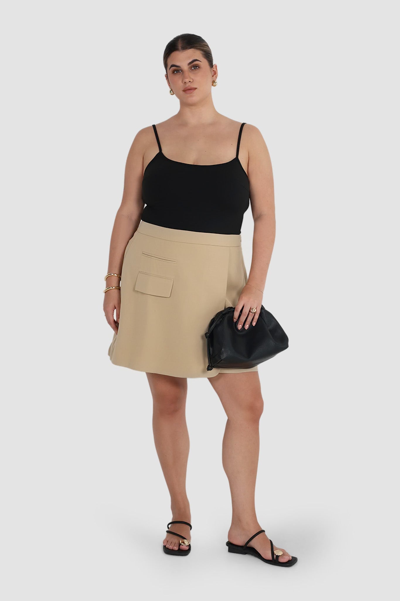 CALIE SKIRT COFFEE - Fayt The Label