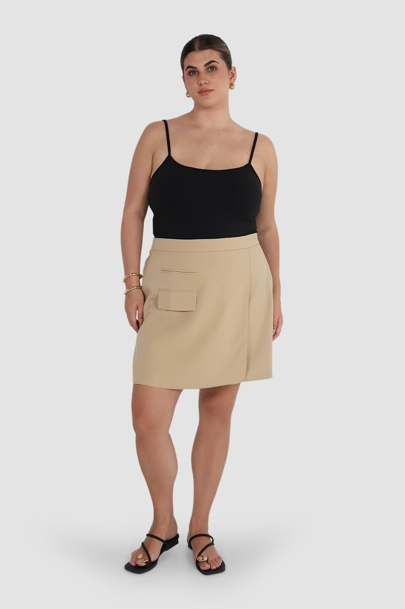 CALIE SKIRT COFFEE - Fayt The Label