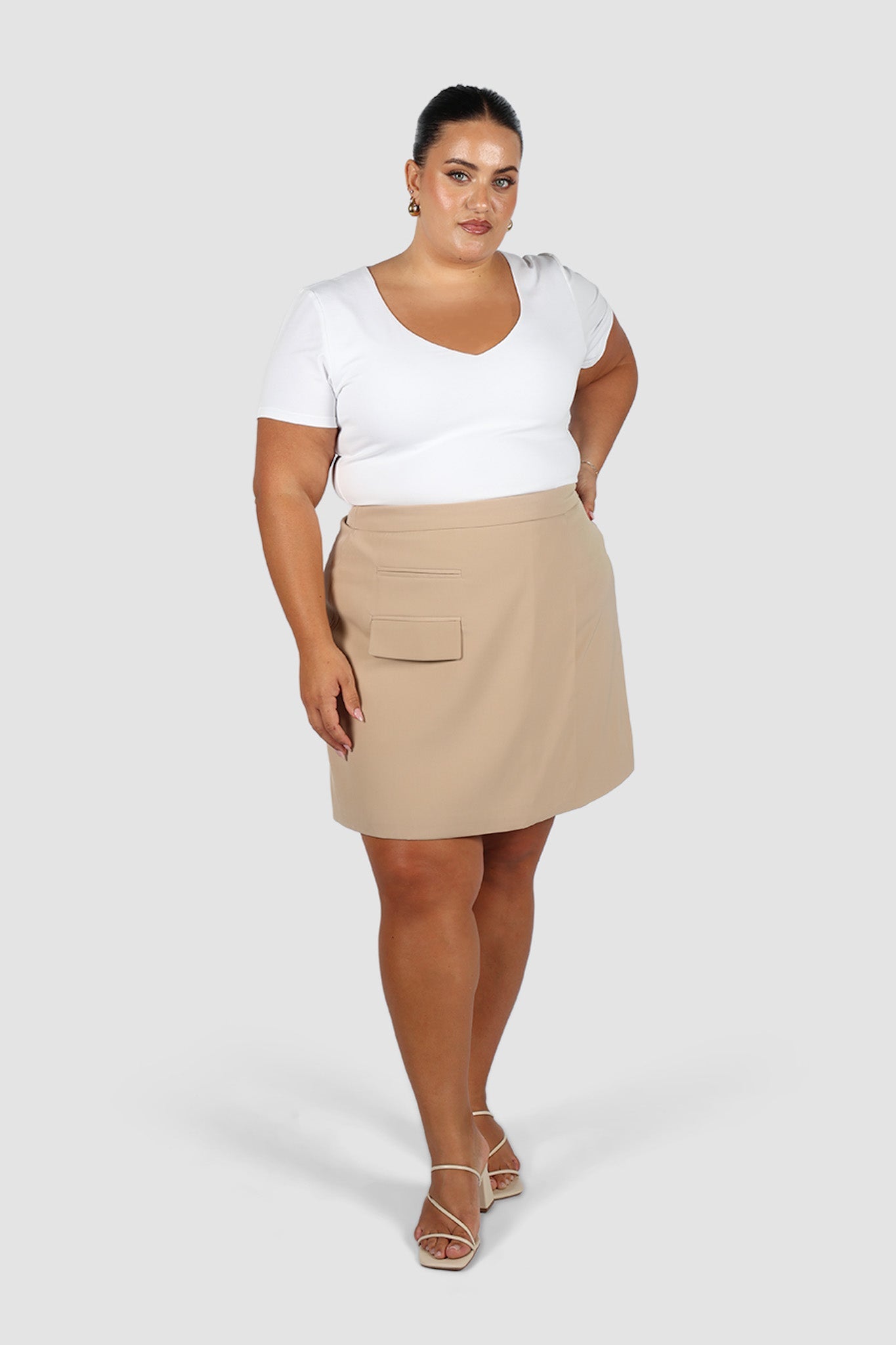 CALIE SKIRT COFFEE - Fayt The Label