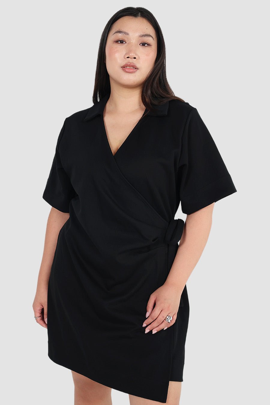 CASA WRAP DRESS BLACK - Fayt The Label