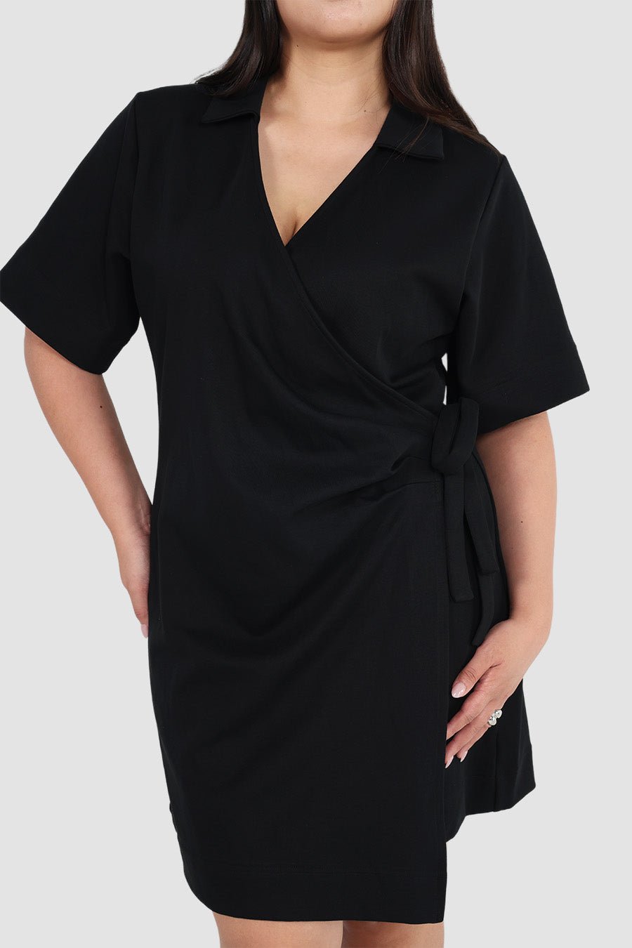 CASA WRAP DRESS BLACK - Fayt The Label
