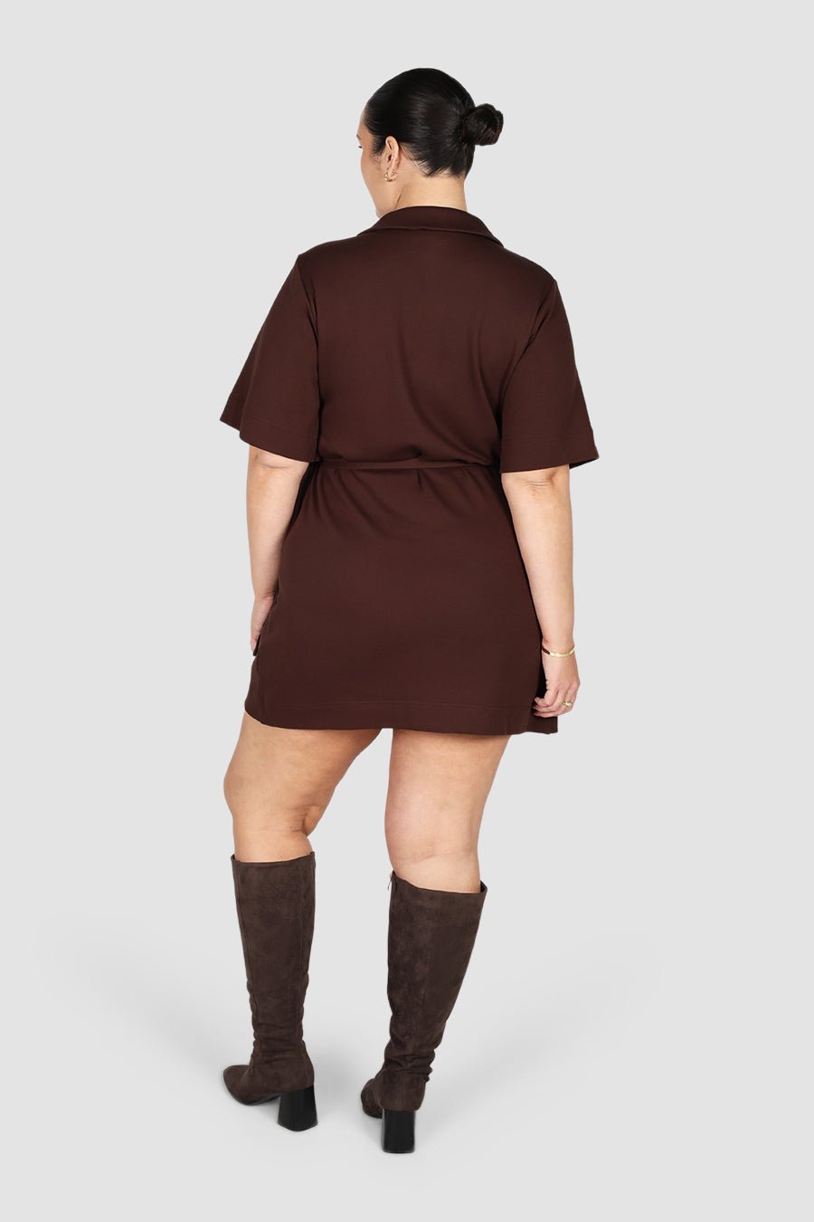 CASA WRAP DRESS ESPRESSO - Fayt The Label