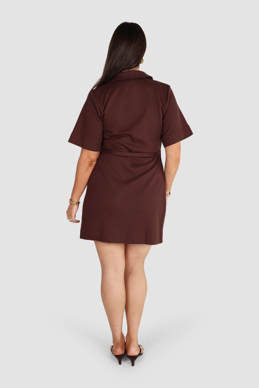 CASA WRAP DRESS ESPRESSO - Fayt The Label