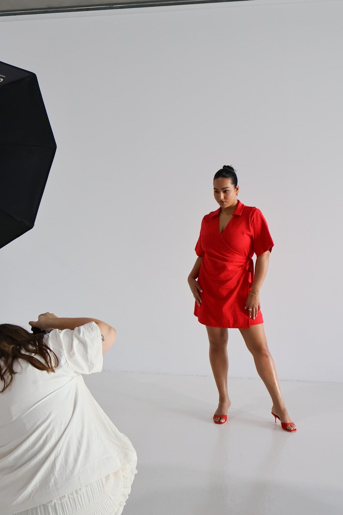 CASA WRAP DRESS RED - Fayt The Label