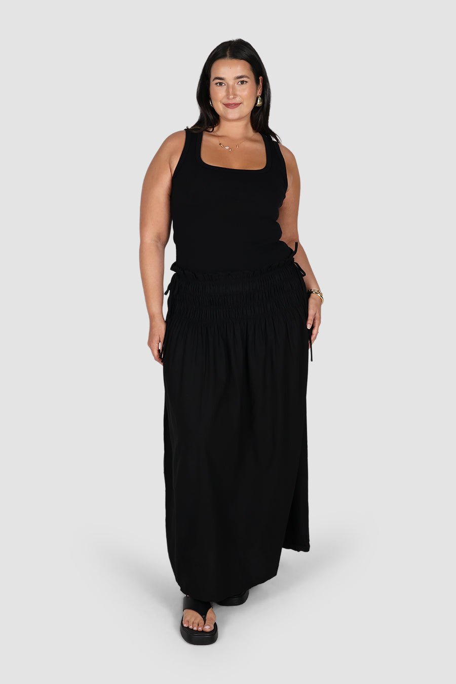 CASSIDY MAXI SKIRT BLACK - Fayt The Label