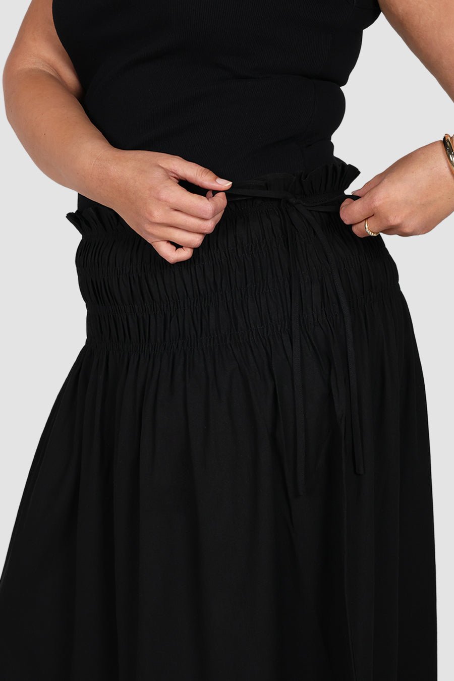 CASSIDY MAXI SKIRT BLACK - Fayt The Label