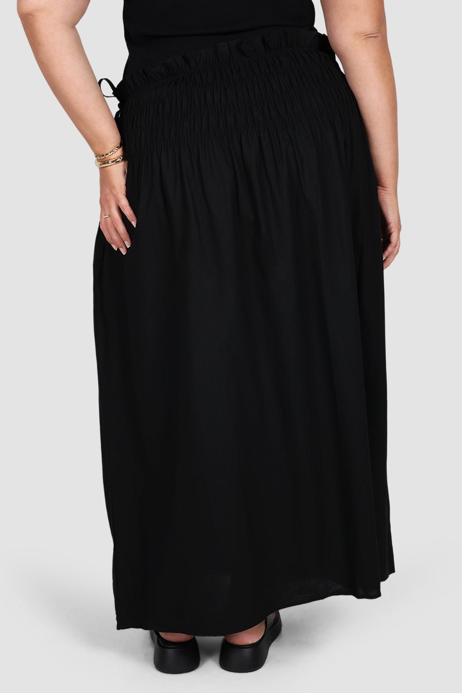 CASSIDY MAXI SKIRT BLACK - Fayt The Label