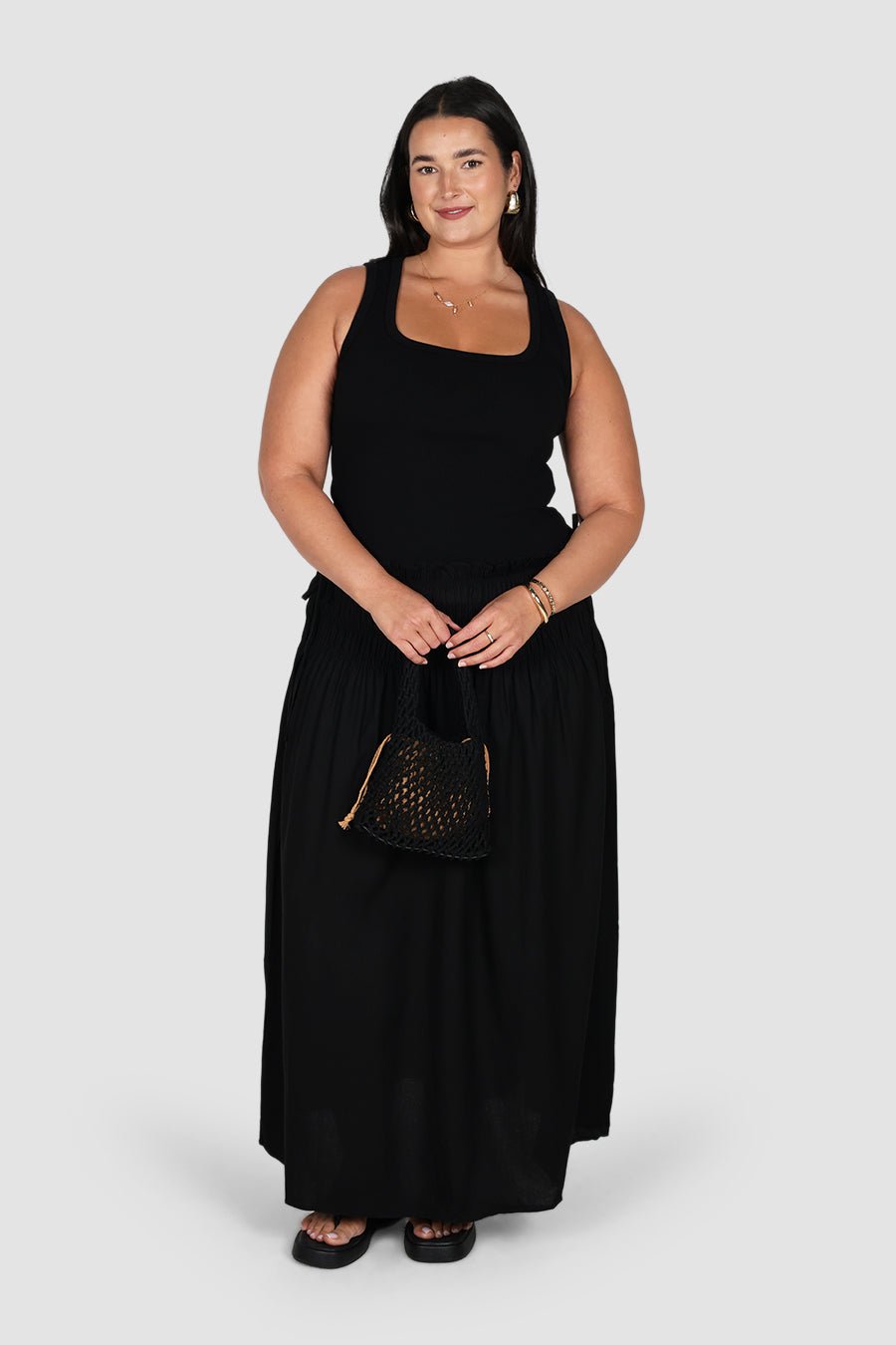 CASSIDY MAXI SKIRT BLACK - Fayt The Label