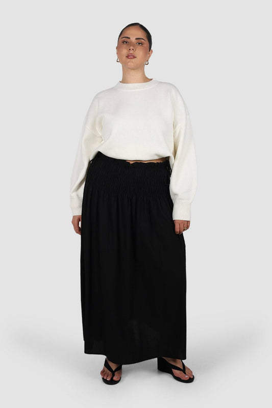 CASSIDY MAXI SKIRT BLACK - Fayt The Label