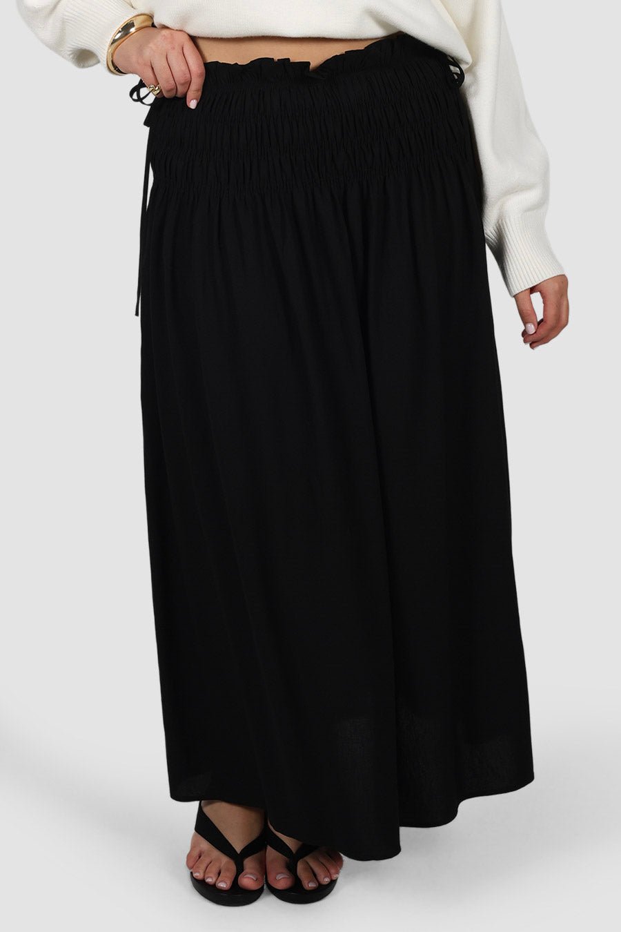 CASSIDY MAXI SKIRT BLACK - Fayt The Label
