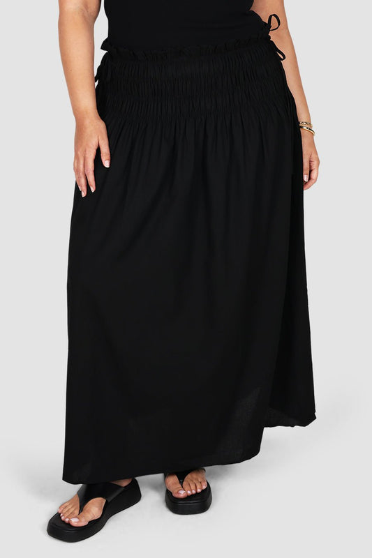 CASSIDY MAXI SKIRT BLACK - Fayt The Label