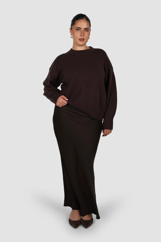 CELENE SKIRT CHOCOLATE - Fayt The Label