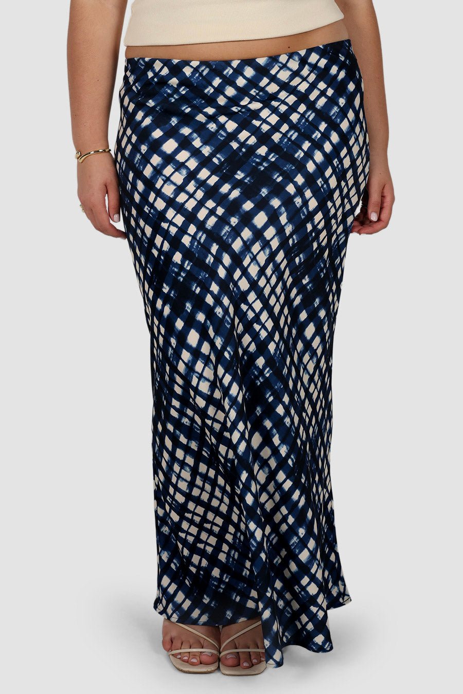 CELENE SKIRT MIDNIGHT LATTICE - Fayt The Label
