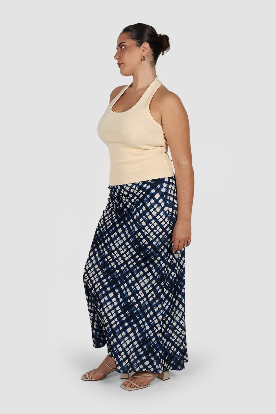 CELENE SKIRT MIDNIGHT LATTICE - Fayt The Label