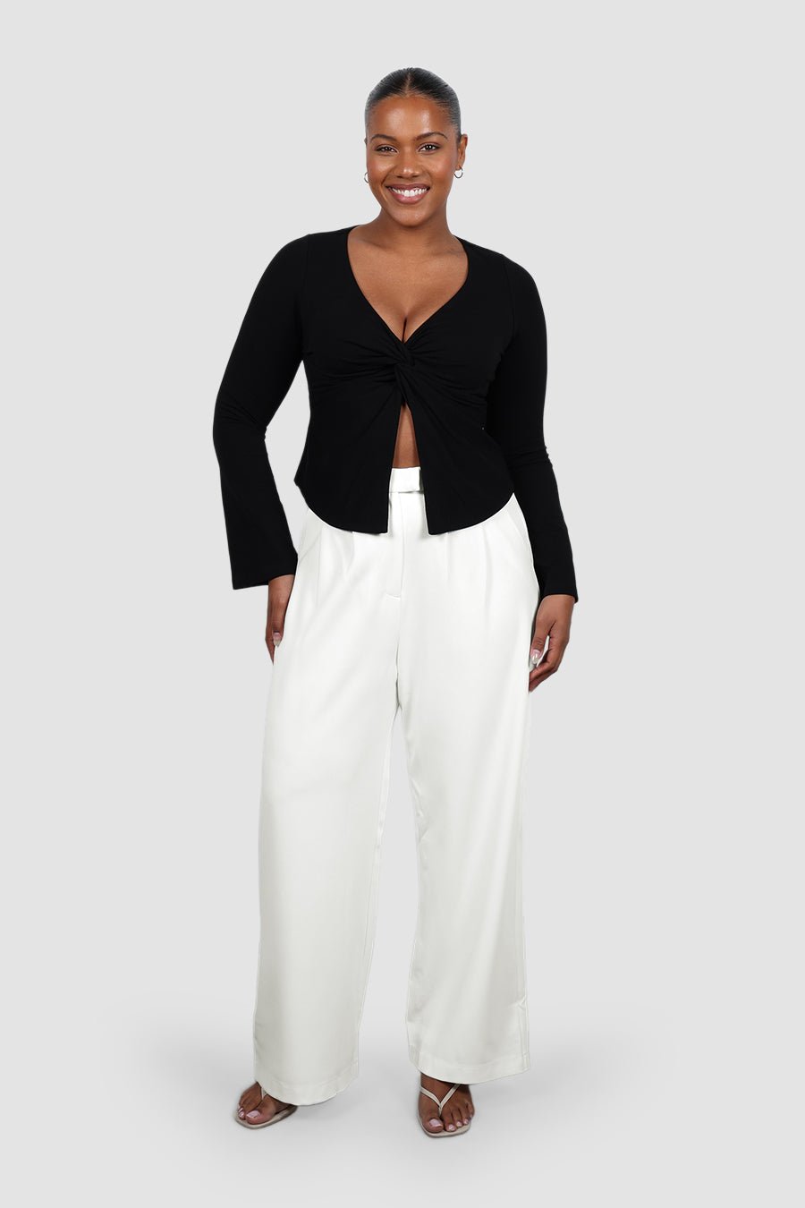 COLT L/S TWIST TOP BLACK - Fayt The Label