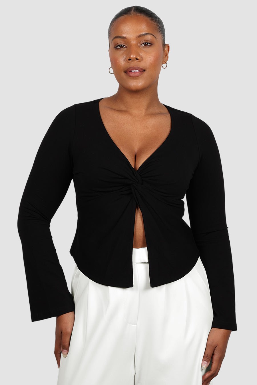 COLT L/S TWIST TOP BLACK - Fayt The Label