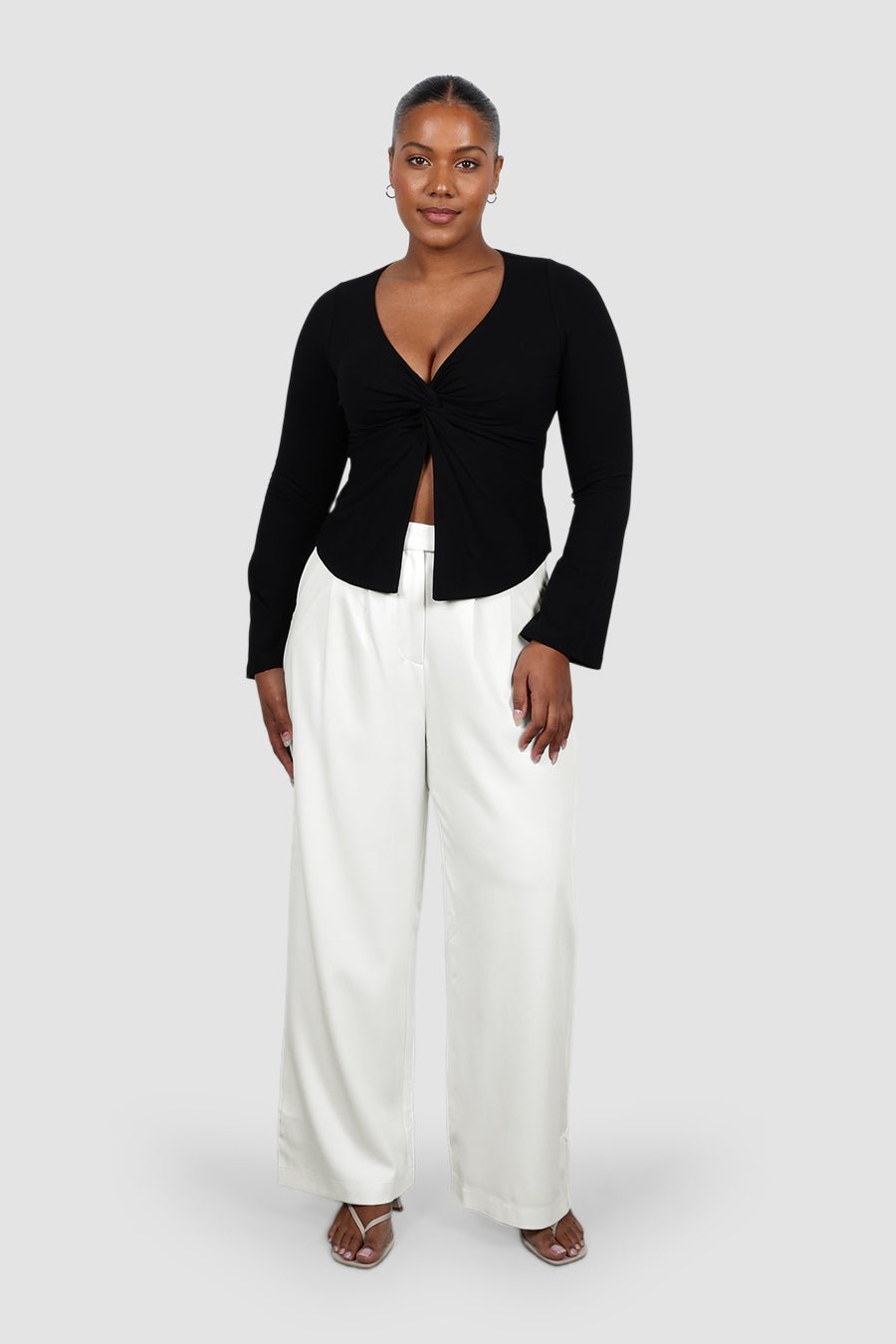 COLT L/S TWIST TOP BLACK - Fayt The Label