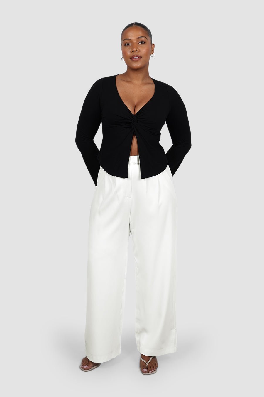 COLT L/S TWIST TOP BLACK - Fayt The Label