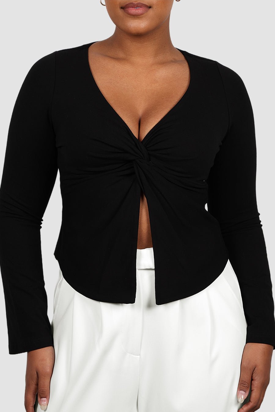 COLT L/S TWIST TOP BLACK - Fayt The Label