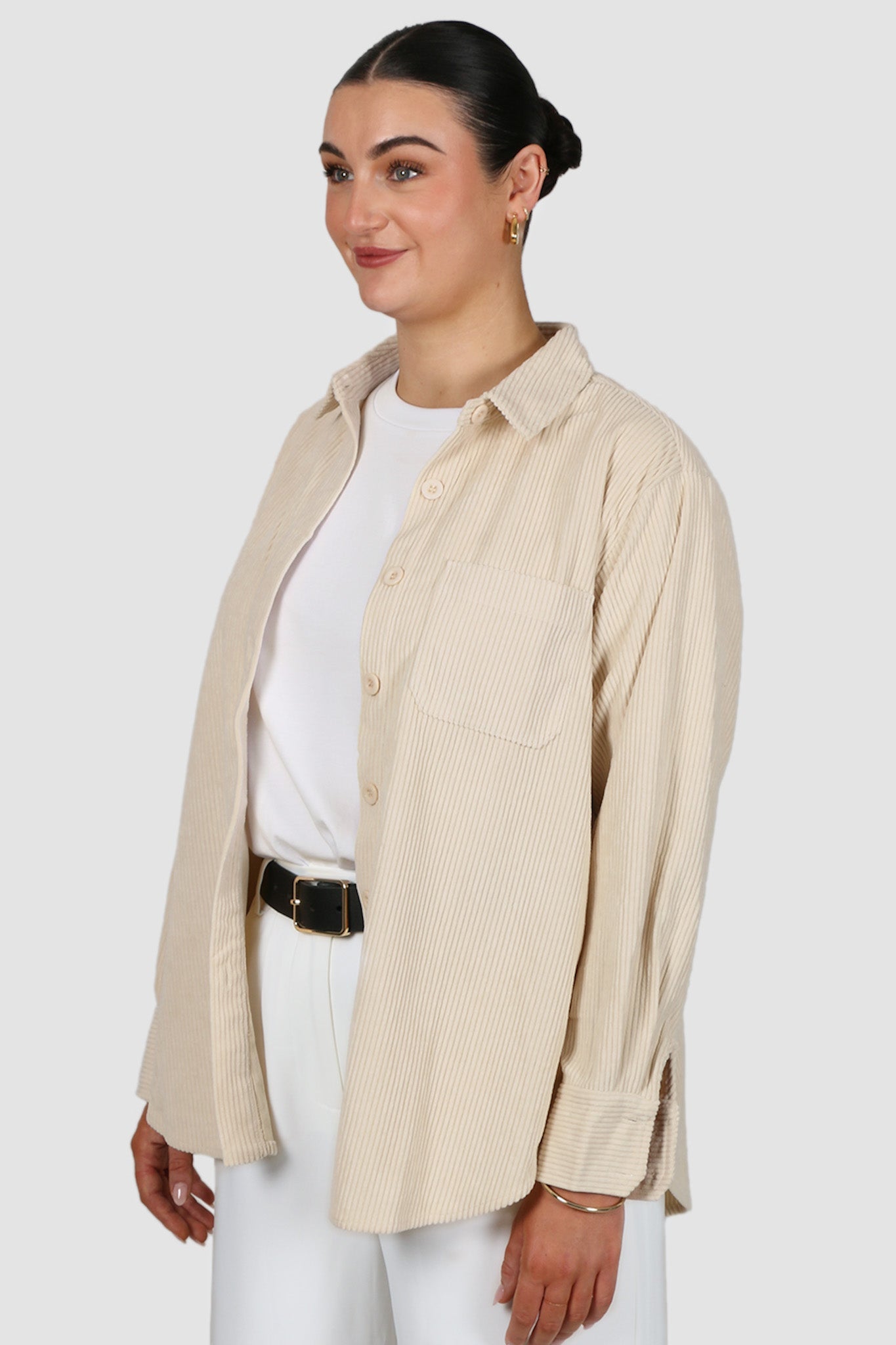 COLTER CORDUROY SHIRT VANILLA - Fayt The Label