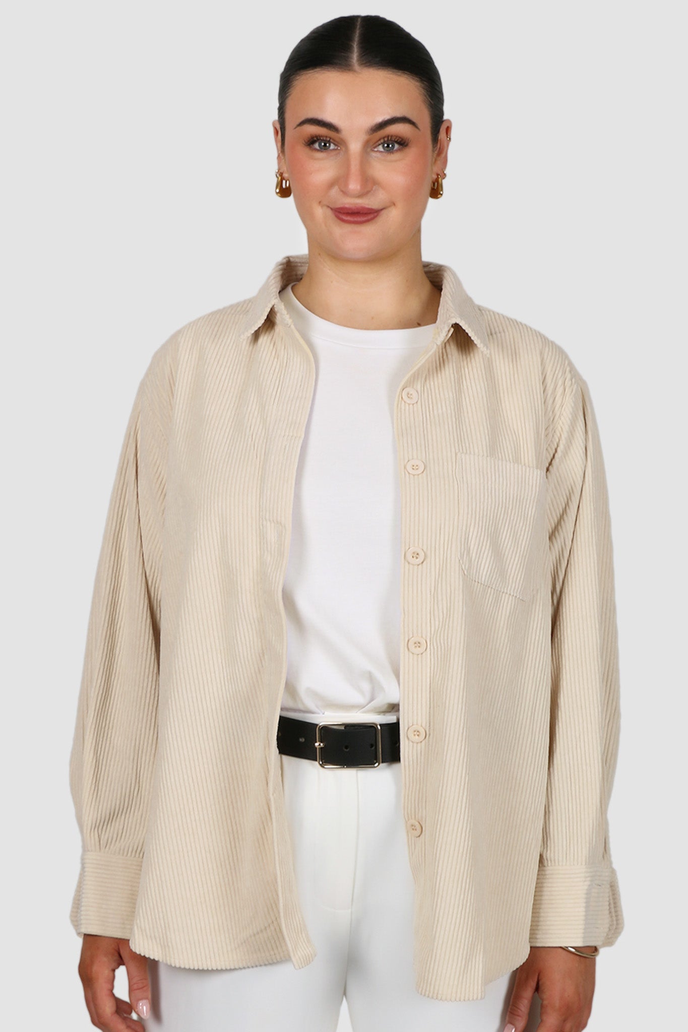 COLTER CORDUROY SHIRT VANILLA - Fayt The Label