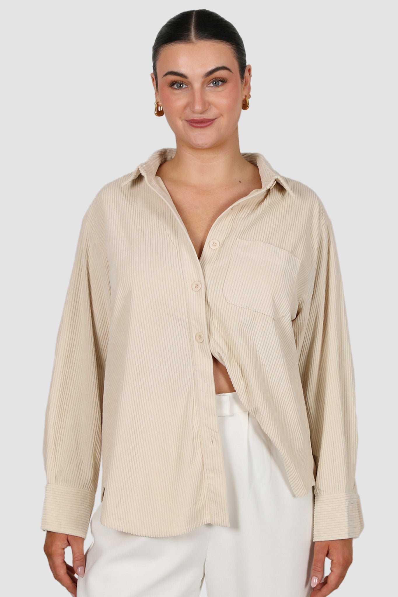 COLTER CORDUROY SHIRT VANILLA - Fayt The Label