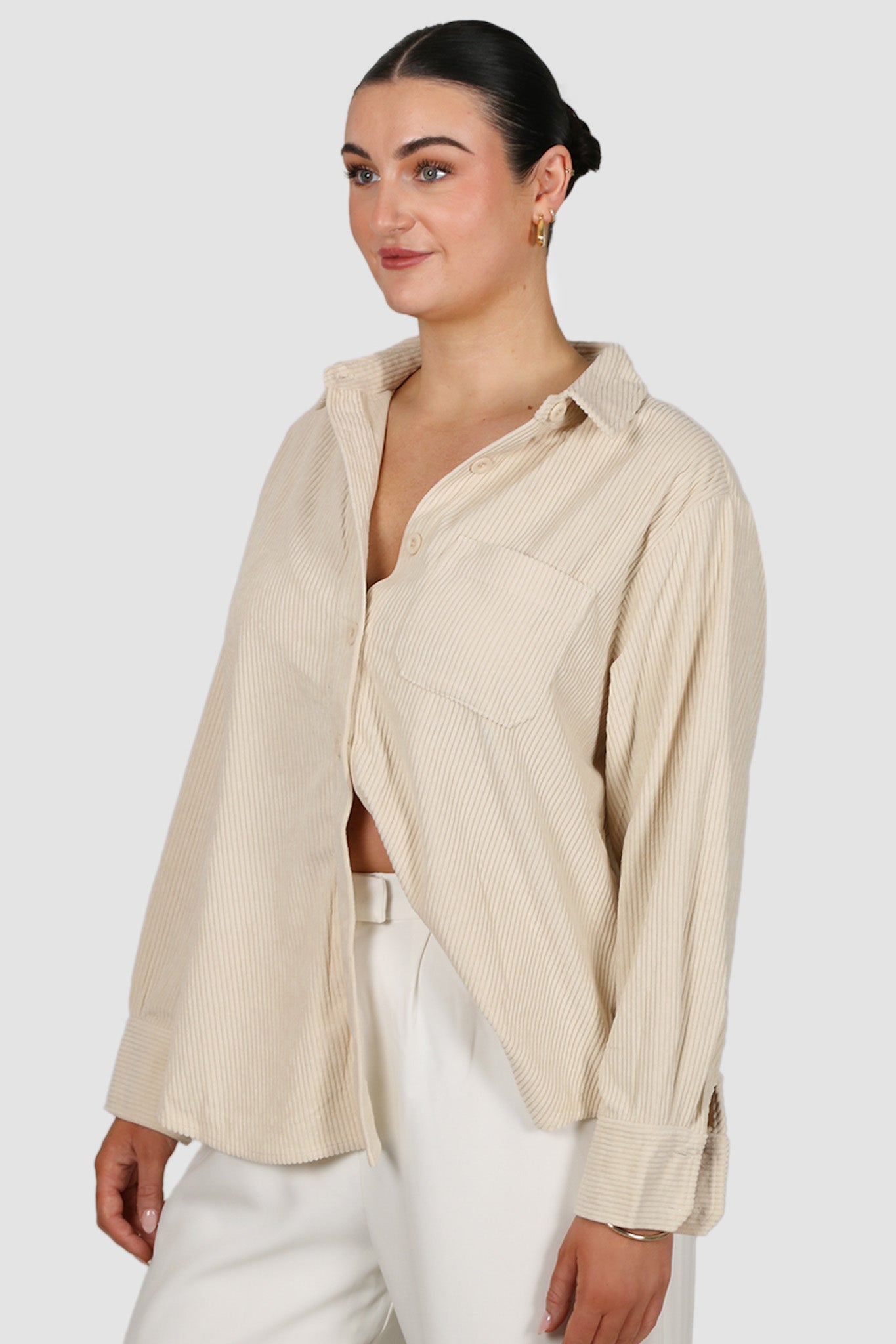 COLTER CORDUROY SHIRT VANILLA - Fayt The Label