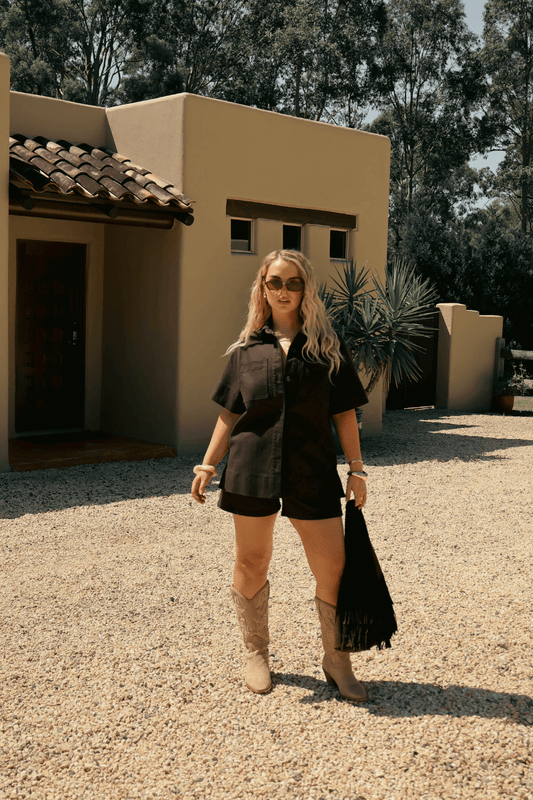 COMO DENIM SHIRT ESPRESSO - Fayt The Label