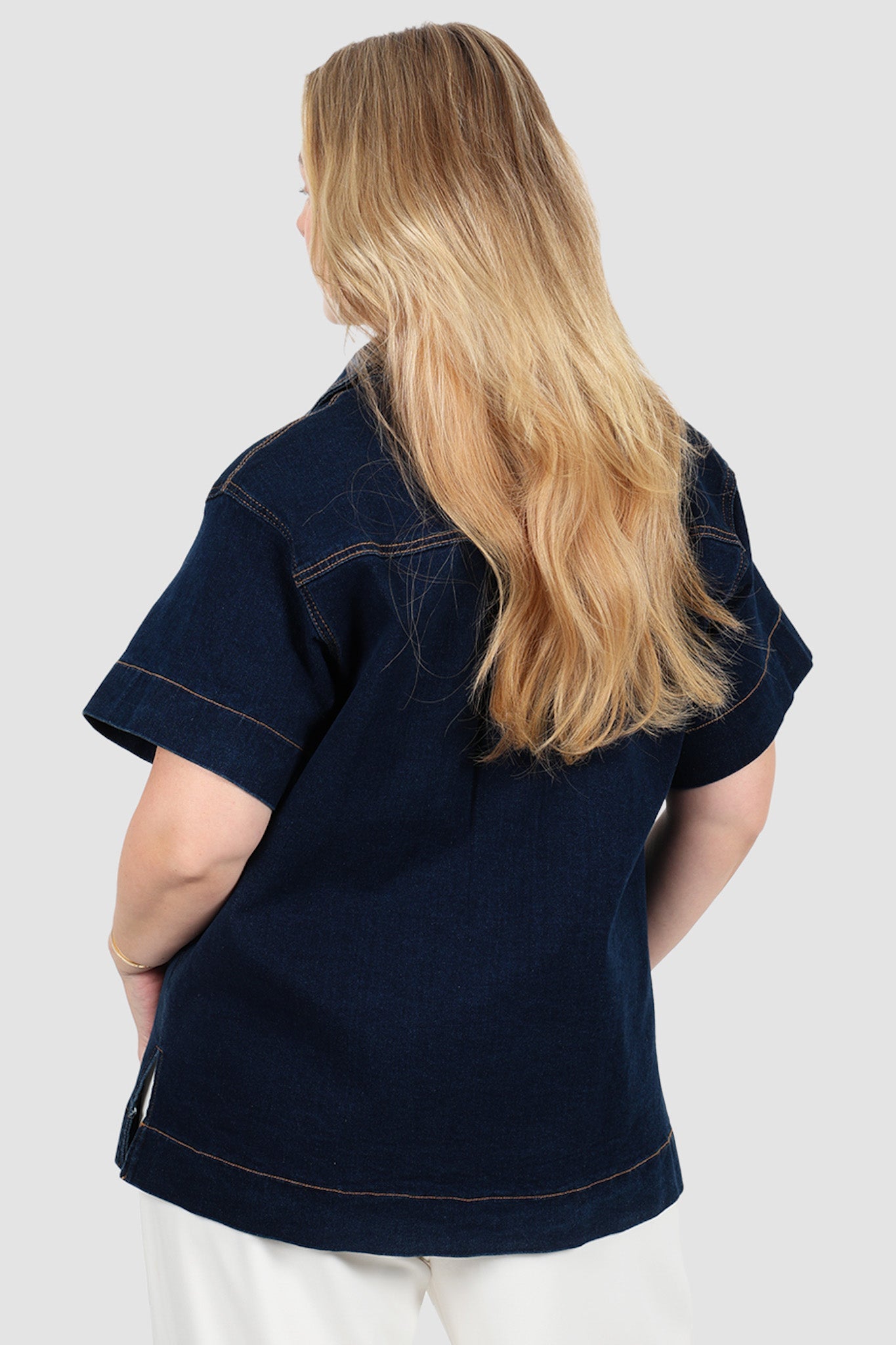 COMO DENIM SHIRT MIDNIGHT BLUE - Fayt The Label