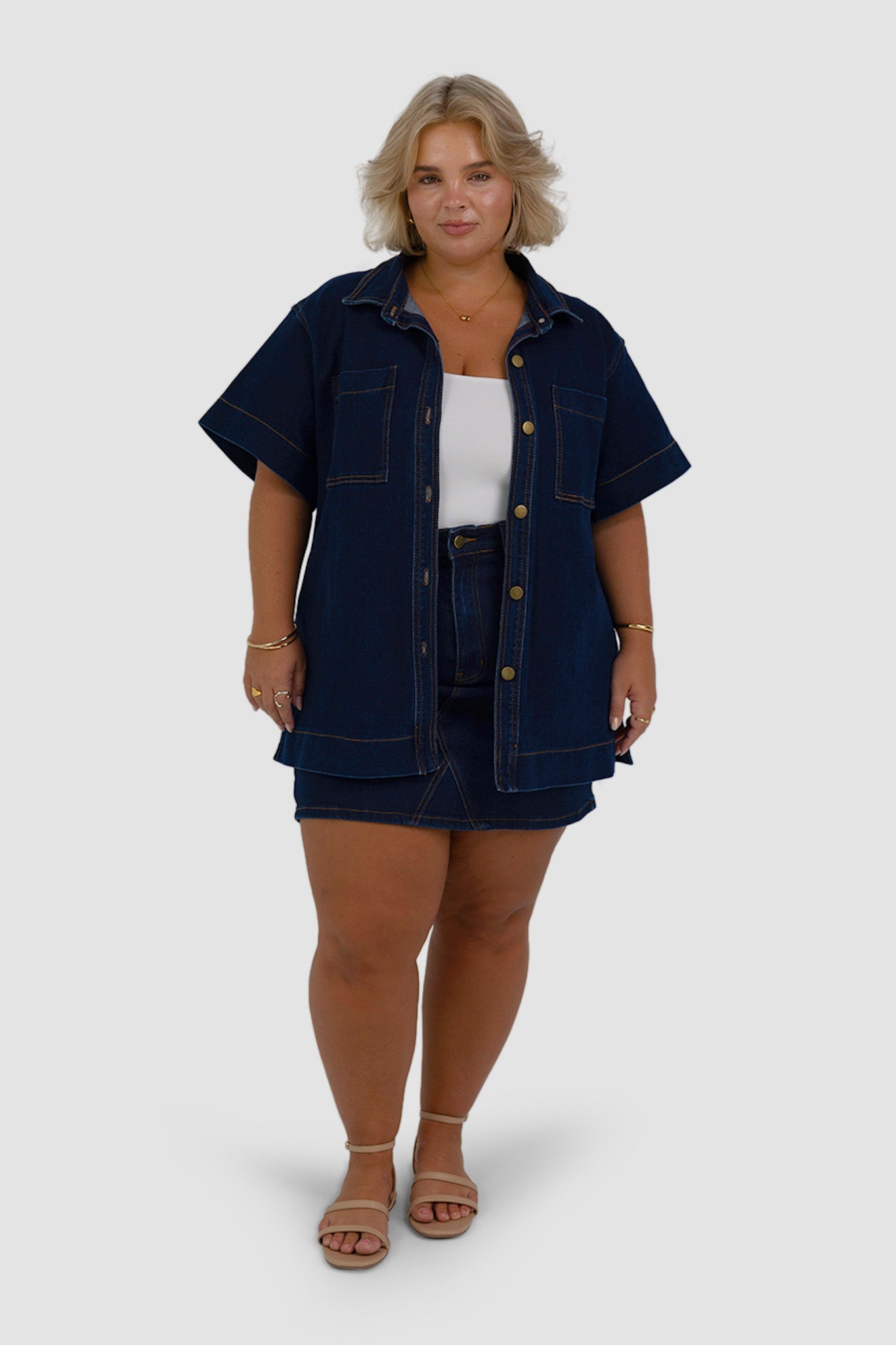 COMO DENIM SHIRT MIDNIGHT BLUE - Fayt The Label