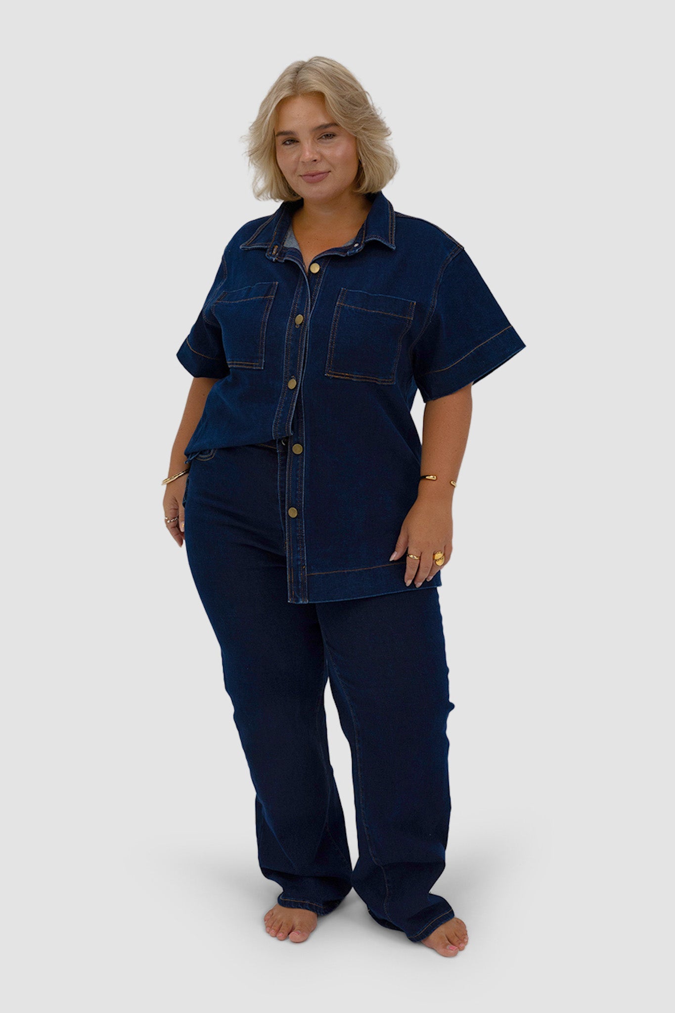 COMO DENIM SHIRT MIDNIGHT BLUE - Fayt The Label