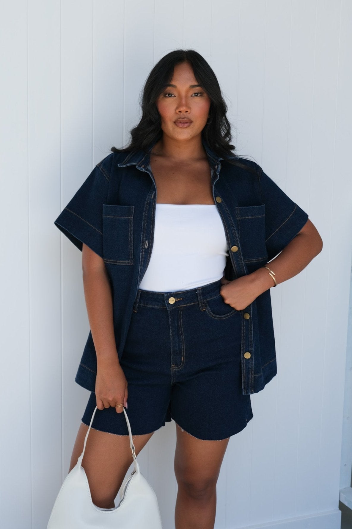 COMO DENIM SHIRT MIDNIGHT BLUE - Fayt The Label