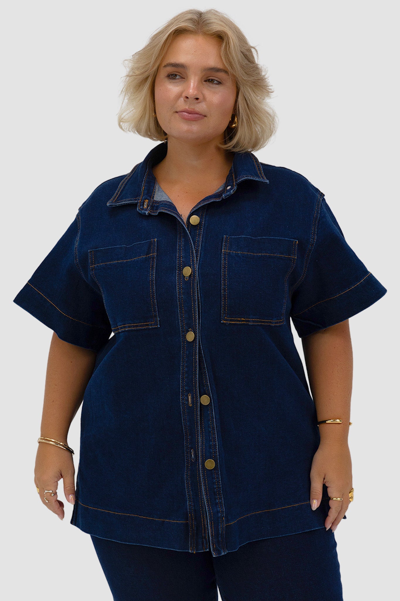 COMO DENIM SHIRT MIDNIGHT BLUE - Fayt The Label