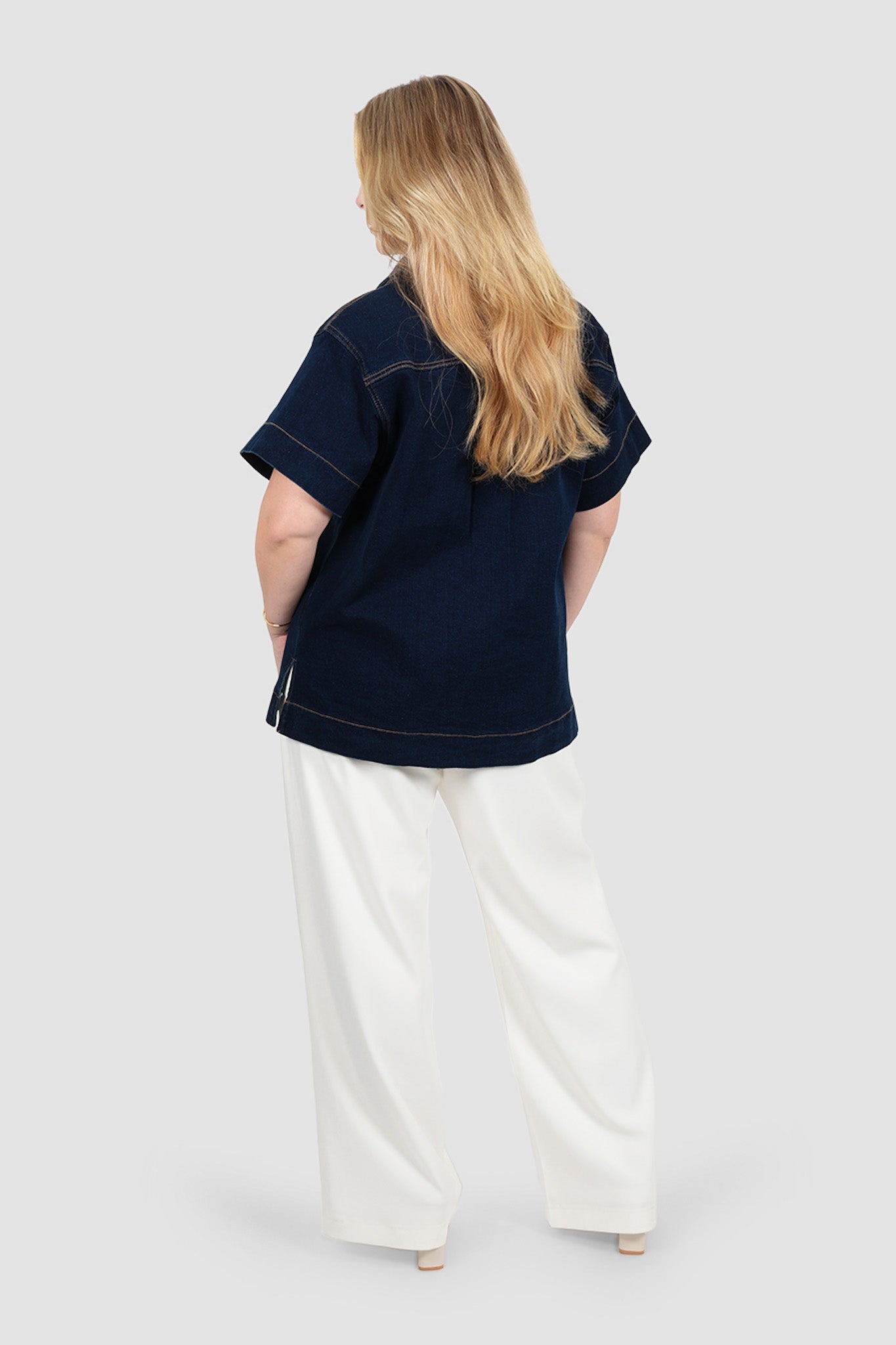 COMO DENIM SHIRT MIDNIGHT BLUE - Fayt The Label