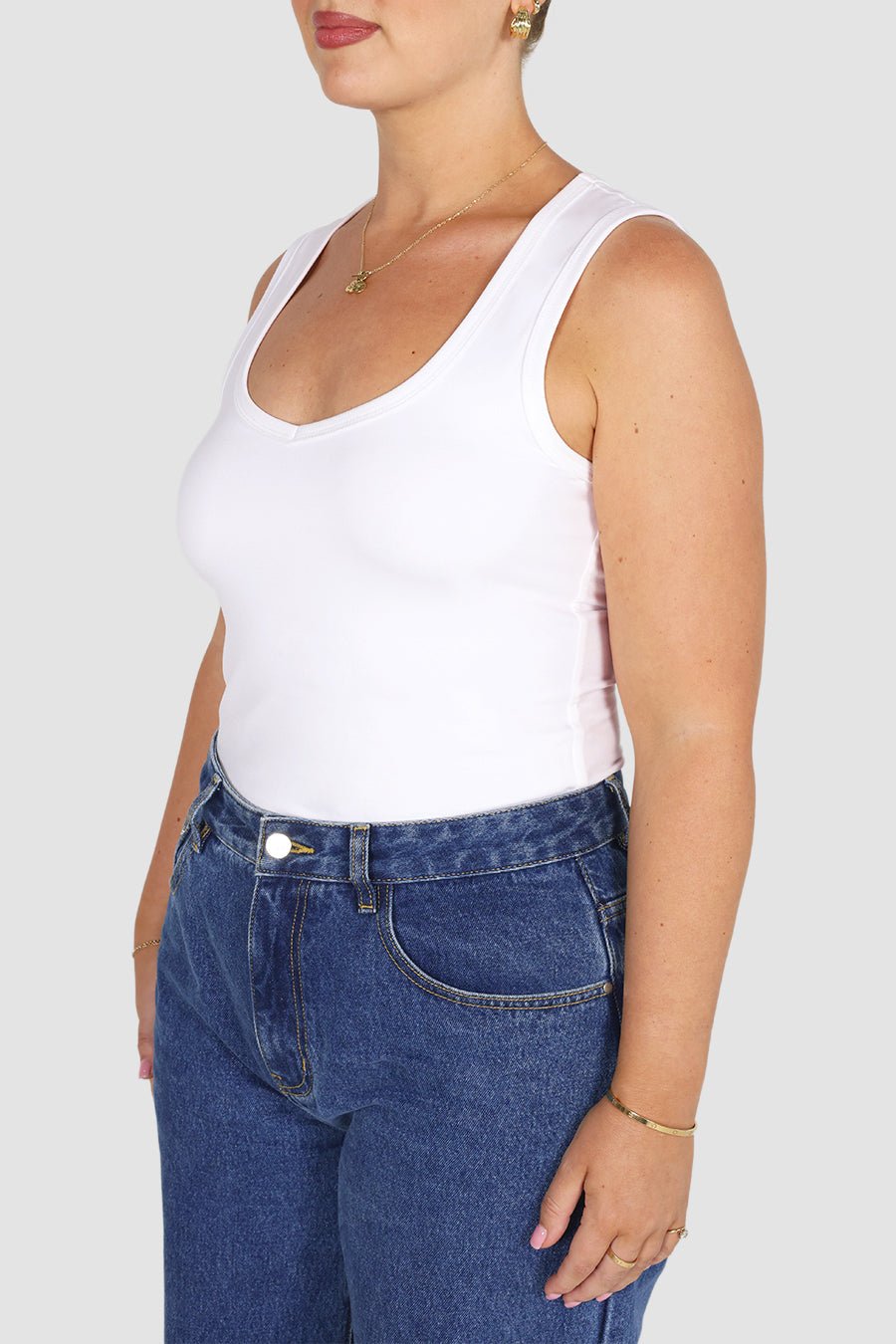 CORE BUTTERY V TANK WHITE - Fayt The Label