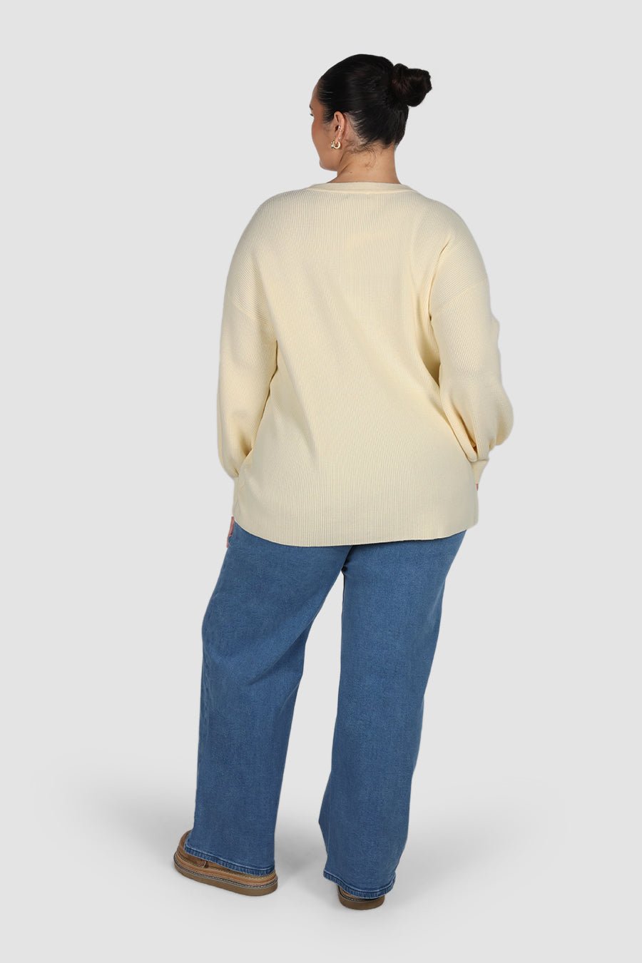 CORLEN OVERSIZED KNIT BUTTERMILK - Fayt The Label