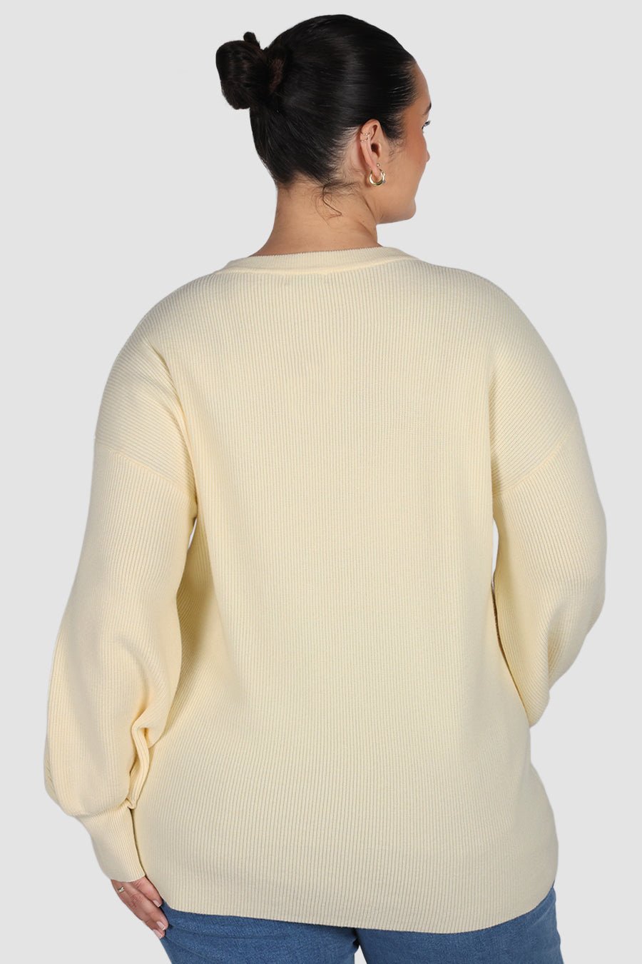 CORLEN OVERSIZED KNIT BUTTERMILK - Fayt The Label