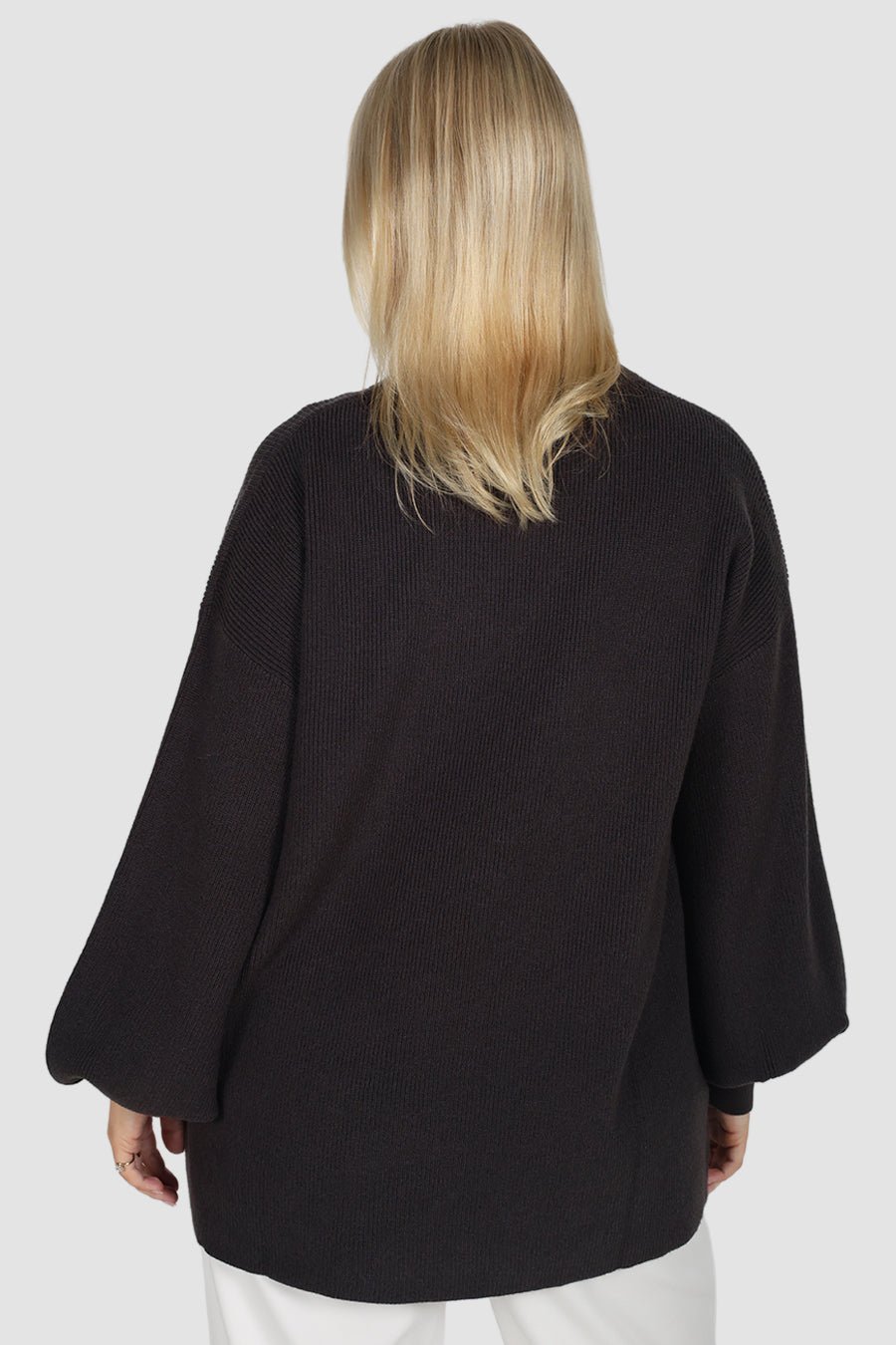 CORLEN OVERSIZED KNIT CHARCOAL - Fayt The Label