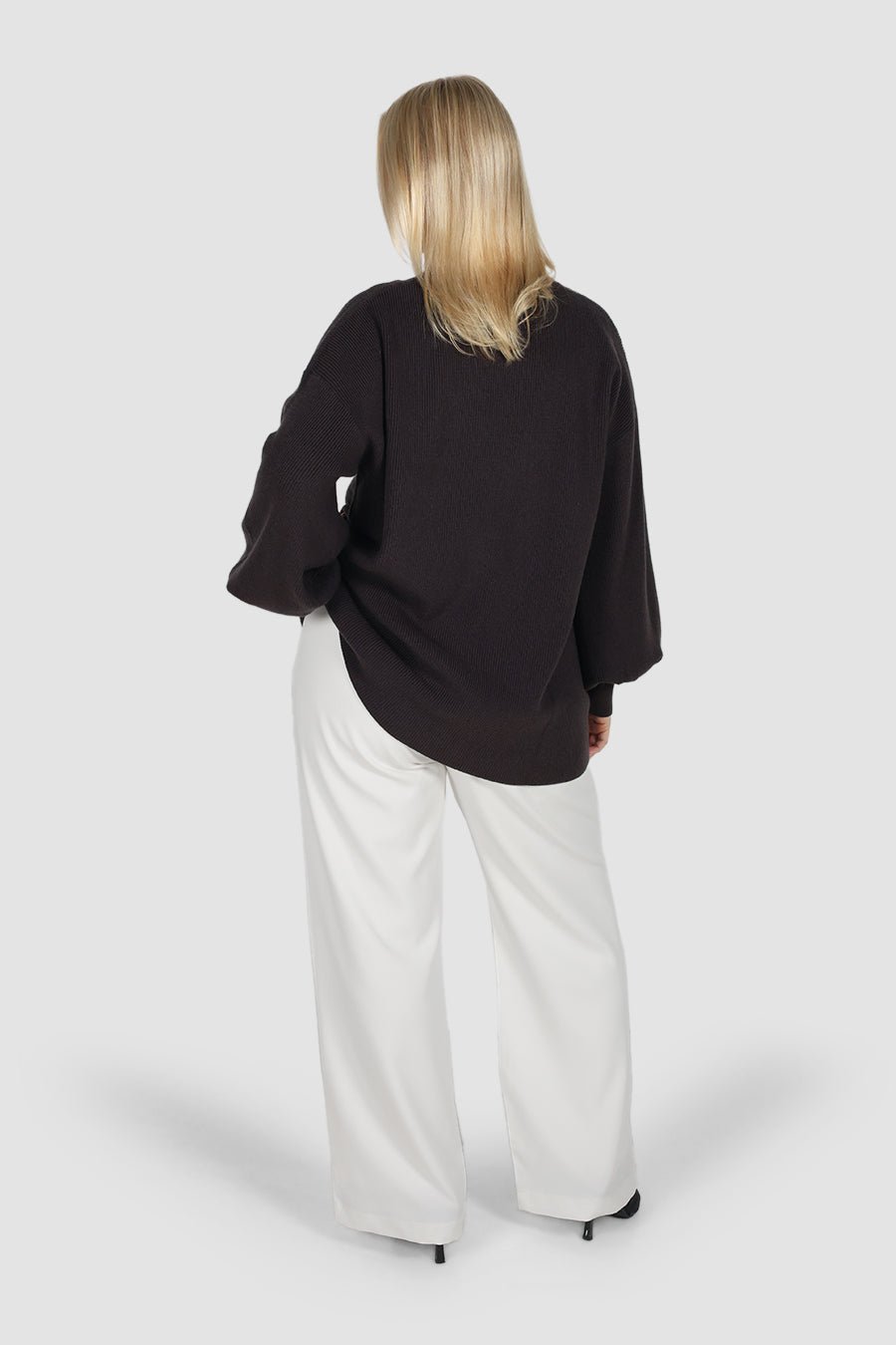 CORLEN OVERSIZED KNIT CHARCOAL - Fayt The Label