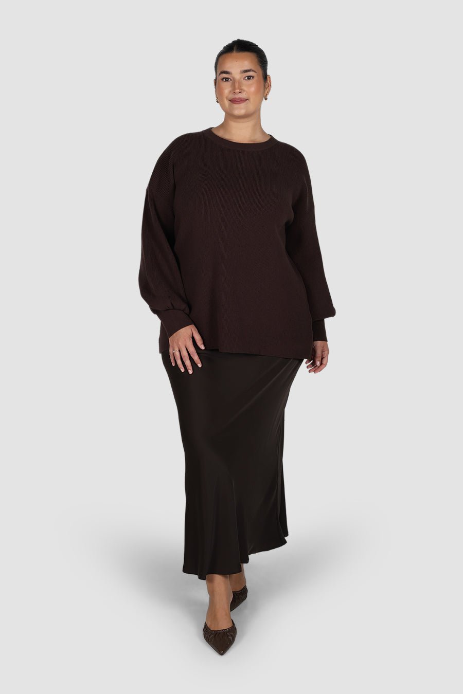 CORLEN OVERSIZED KNIT ESPRESSO - Fayt The Label