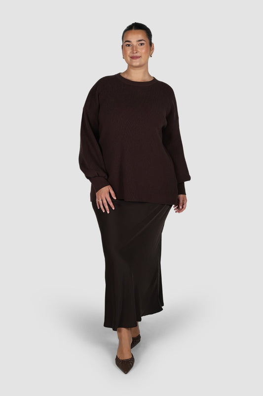 CORLEN OVERSIZED KNIT ESPRESSO - Fayt The Label