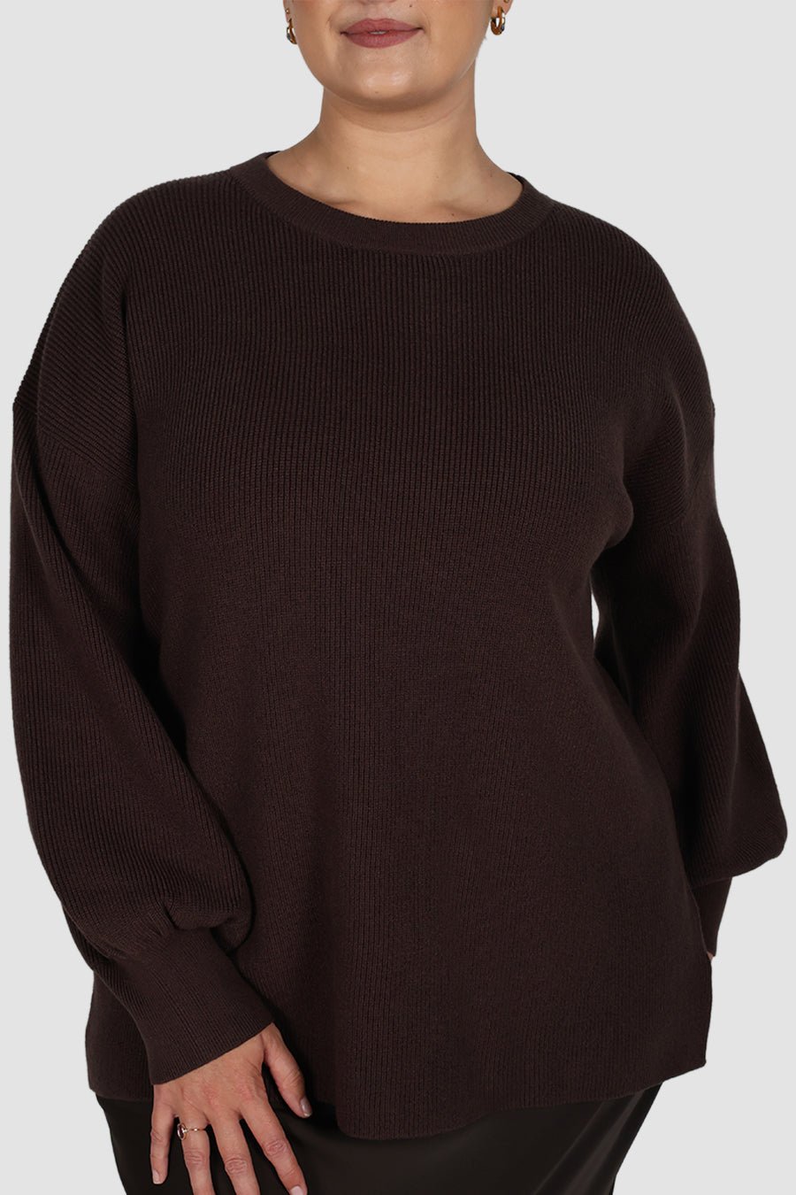 CORLEN OVERSIZED KNIT ESPRESSO - Fayt The Label