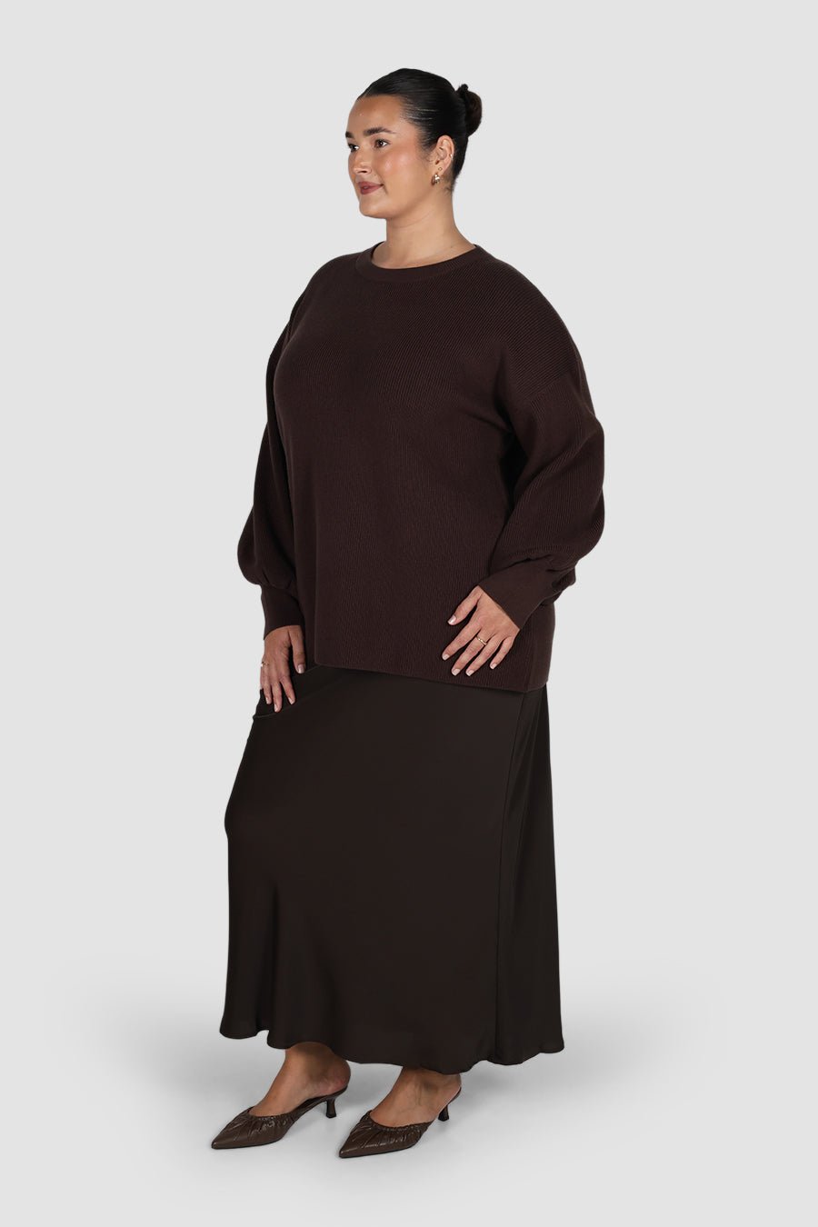 CORLEN OVERSIZED KNIT ESPRESSO - Fayt The Label