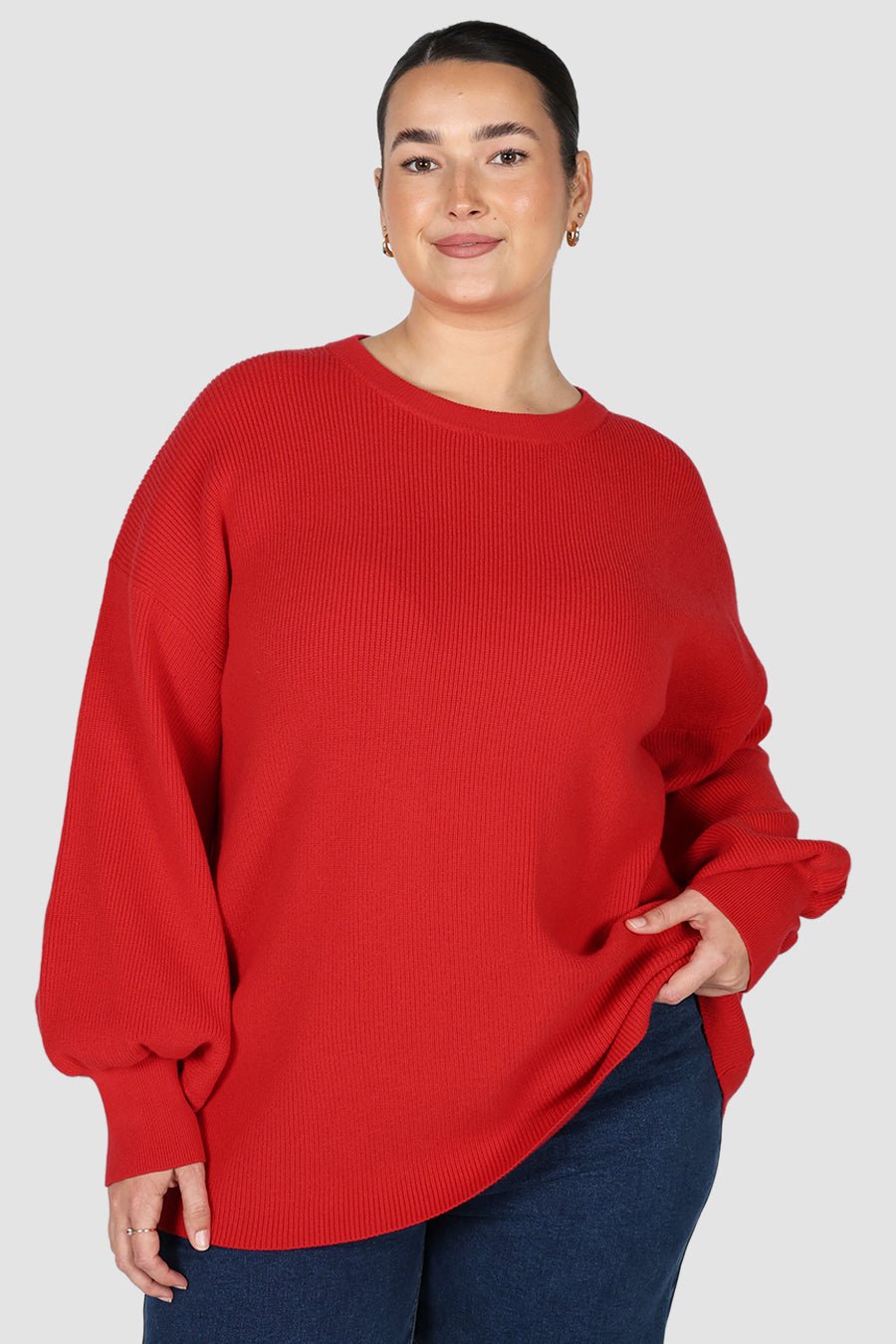 CORLEN OVERSIZED KNIT RED - Fayt The Label